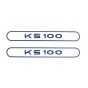 Stickerset Tank Zundapp KS100 Blauw