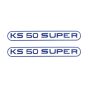 Stickerset Tank Zundapp KS50 Super Blauw