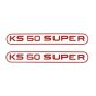Stickerset Tank Zundapp KS50 Super Rood