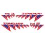 Stickerset 4-Delig Zundapp HAI25 Rood/Blauw