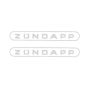 Stickerset Tank Zundapp Woord Wit