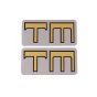 Stickerset Kreidler TM Goud op Zilver 25X49MM