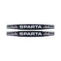 Tankstickerset Sparta Zwart/Chroom