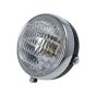 Koplamp Rond Zwart/Chroom 125MM