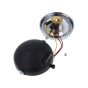 Koplamp Rond Zwart/Chroom 125MM
