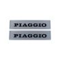 Emblemenset 3D Piaggio 115X27MM Zilver