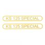 Stickerset Tank Zundapp KS125 Special Geel