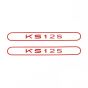Stickerset Tank Zundapp KS125 Rood