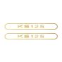 Stickerset Tank Zundapp KS125 Goud