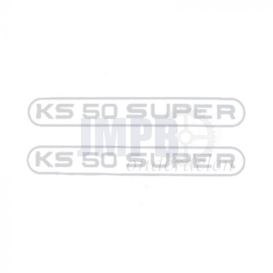 Stickerset Tank Zundapp KS50 Super Wit