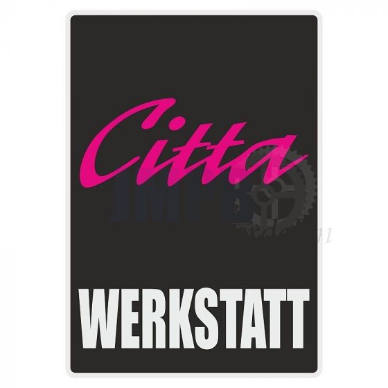 Werkstatt Sticker Citta Zwart Duits