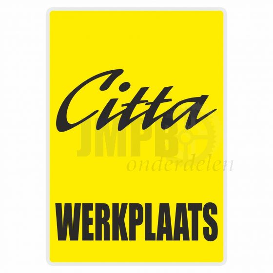 Werkplaatssticker Citta Geel Nederlands