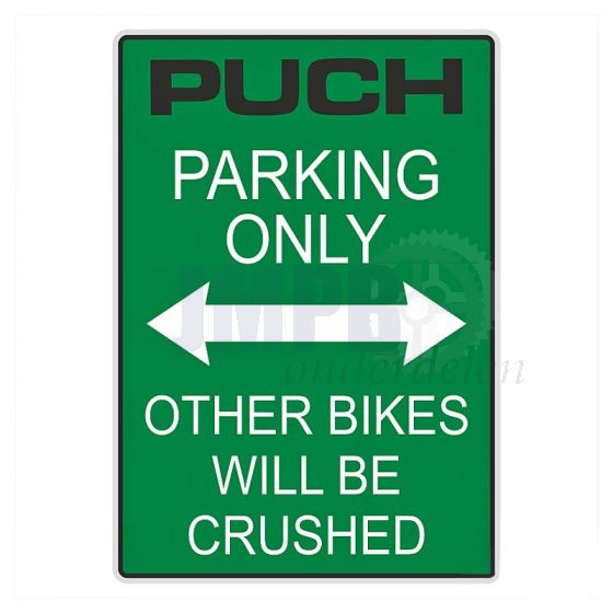 Sticker "Puch Parking Only" Groen