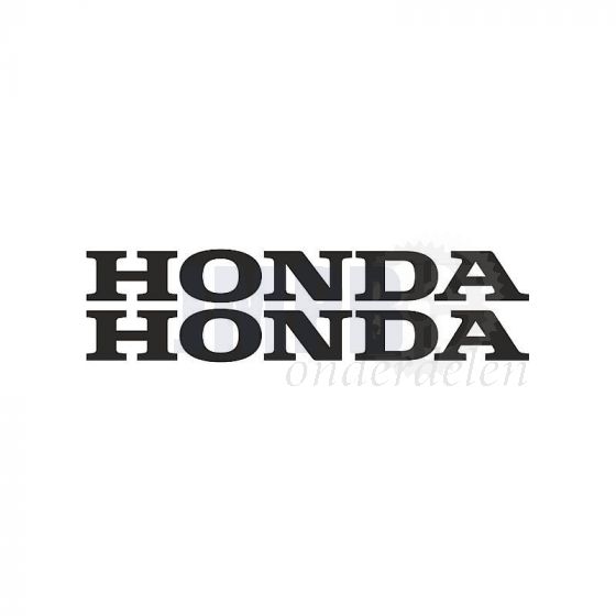 Stickerset Honda Woord Zwart 12CM