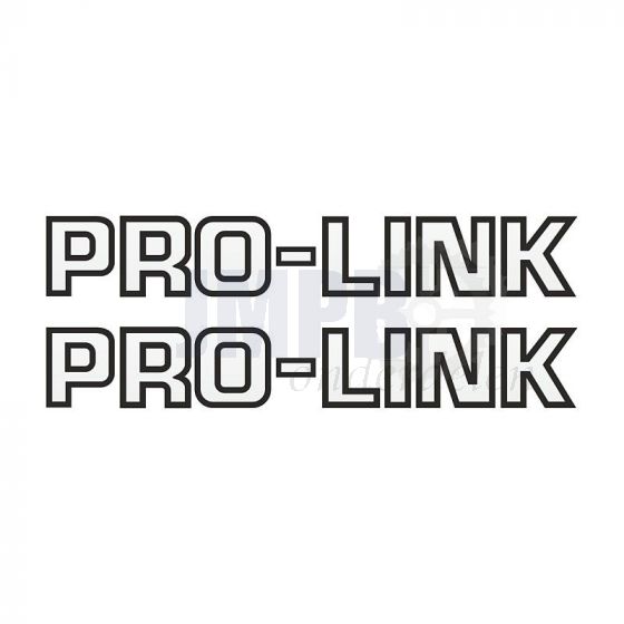 Stickerset Pro-Link Zwart Op Transparant 26CM