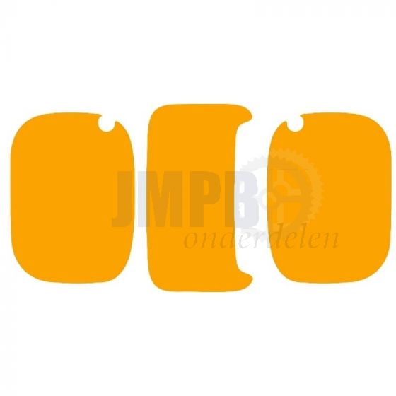 Set Zijkap/Koplampspoiler Stickers Geel Honda MTX-SH