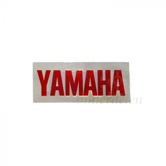 Sticker Yamaha Rood op Chroom 51X20MM