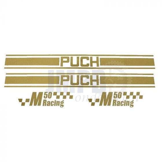 Stickerset Puch M50 Racing Goud