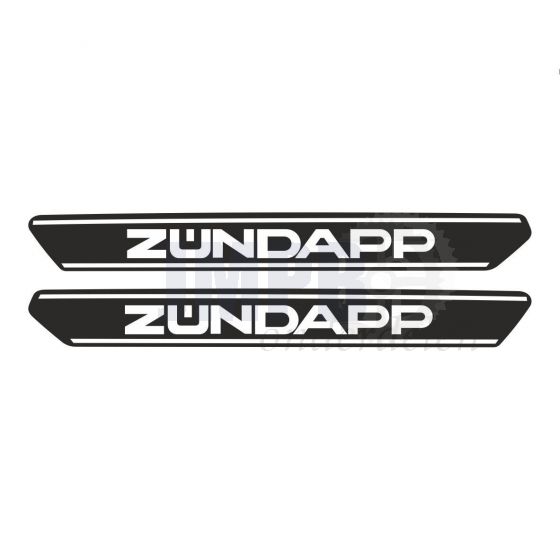 Tankstickers Zundapp ZD40 Zwart/Wit