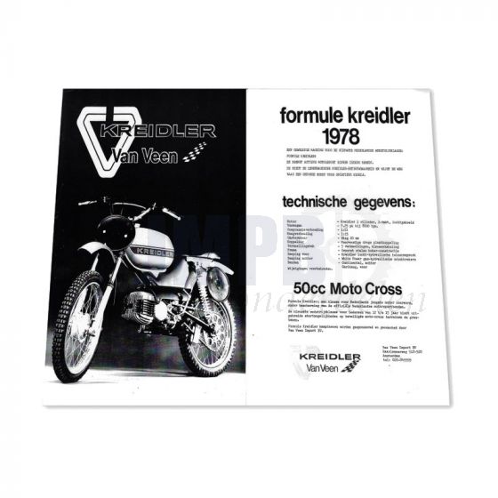 Poster Kreidler "Formule Kreidler 1978" Herdruk