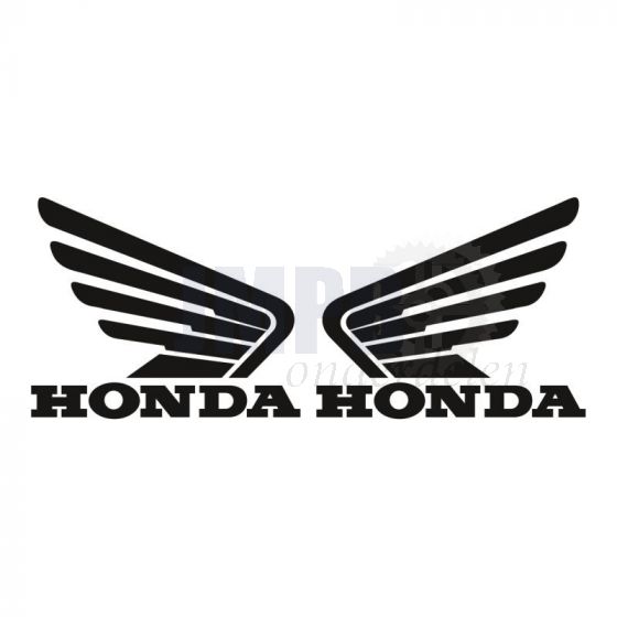 Stickerset Honda Wings Zwart 105X85MM