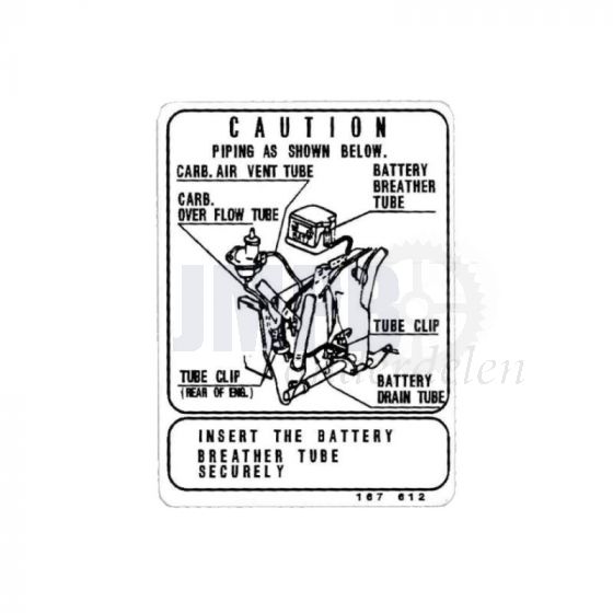 Sticker Accu instructies Honda MT/MB