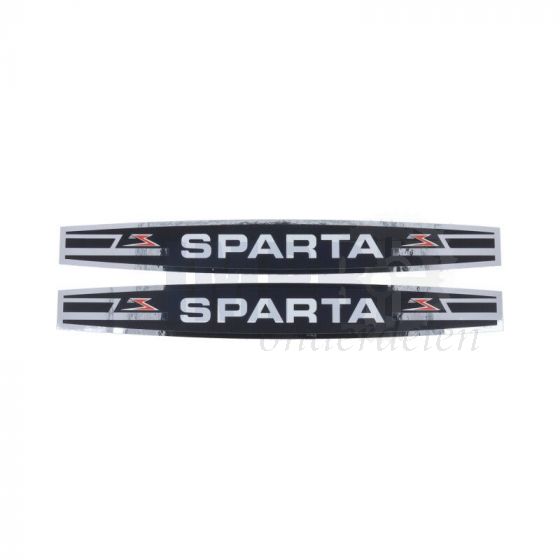 Tankstickerset Sparta Zwart/Chroom