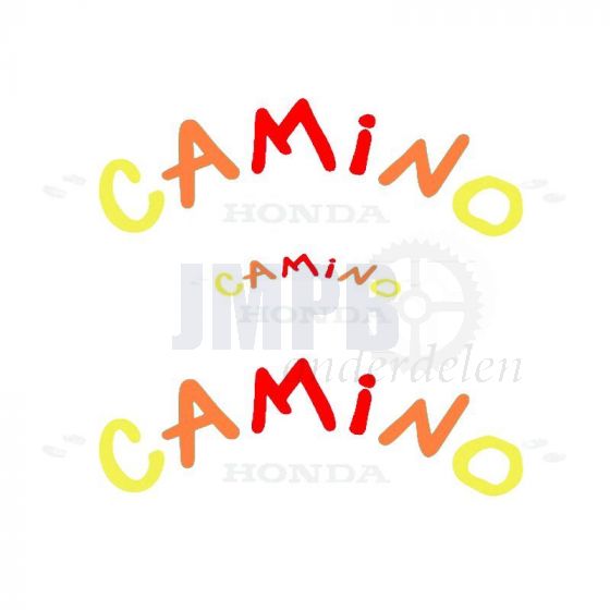 Stickerset Honda Camino Funny Multi - Groene / Paarse Tank 