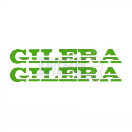 Stickerset Gilera Turbo Snijtekst Groen