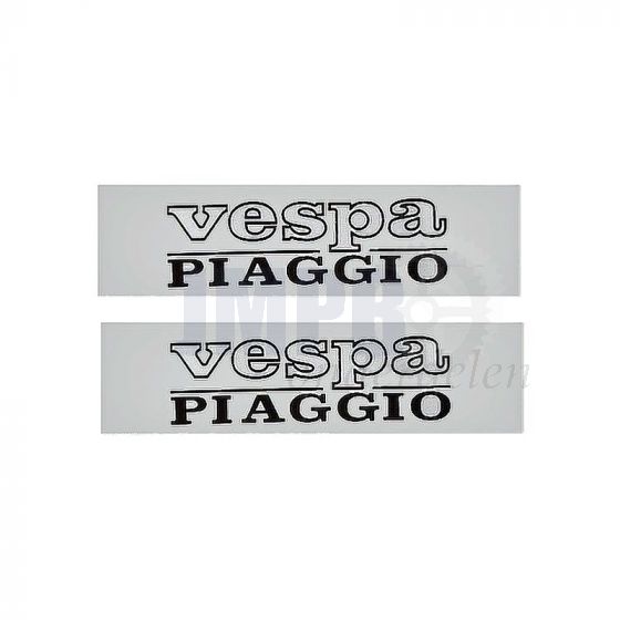 Tanksticker Vespa Piaggio Zilver 2 stuks