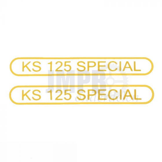 Stickerset Tank Zundapp KS125 Special Geel