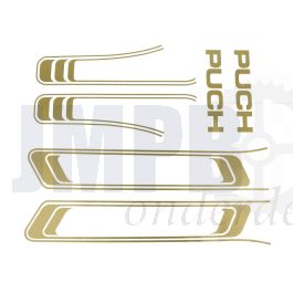 Stickerset Puch Maxi Lijnen Goud