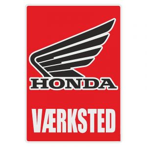 Vaerksted Sticker Honda Deens