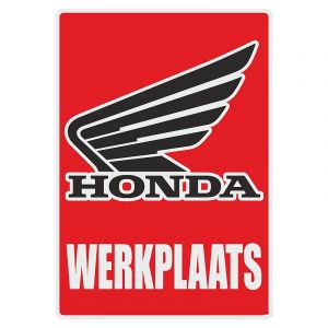 Werkplaats Sticker Honda Nederlands