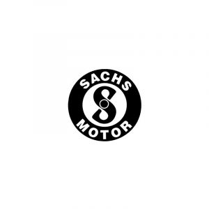 Sticker Sachs Logo Zwart/Wit 41MM