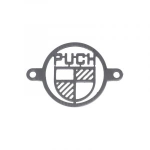 Afdekplaatje Frame Puch logo RVS