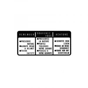 Sticker Rij-instructies Honda MT/MB Zwart/Transparant