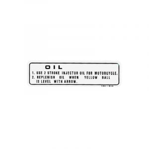 Sticker Olie vul instructies Honda MT/MB