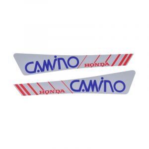 Stickerset Tank Honda Camino Blauw/Grijs/Rood