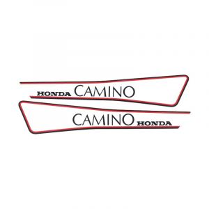 Stickerset Tank Honda Camino Rood/Zwart/Transparant
