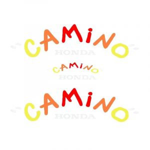 Stickerset Honda Camino Funny Multi - Groene / Paarse Tank 