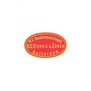 Sticker Zadelbalk "Stokvis en Zonen " 35X22MM
