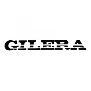 Sticker Gilera Turbo Snijtekst Zwart 230X30MM