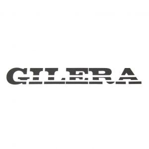 Sticker Gilera Turbo Snijtekst Antraciet 230X30MM