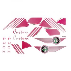 Stickerset Puch Custom Roze