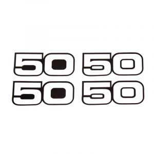 Stickerset 50-50 Zwart/Wit Yamaha