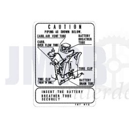 Sticker Accu instructies Honda MT/MB