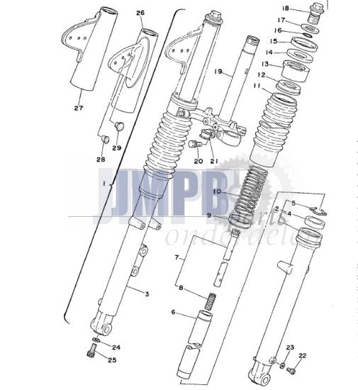 Voorvork Yamaha FS1 DX