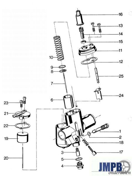 Exploded view | Bing 17MM Zundapp