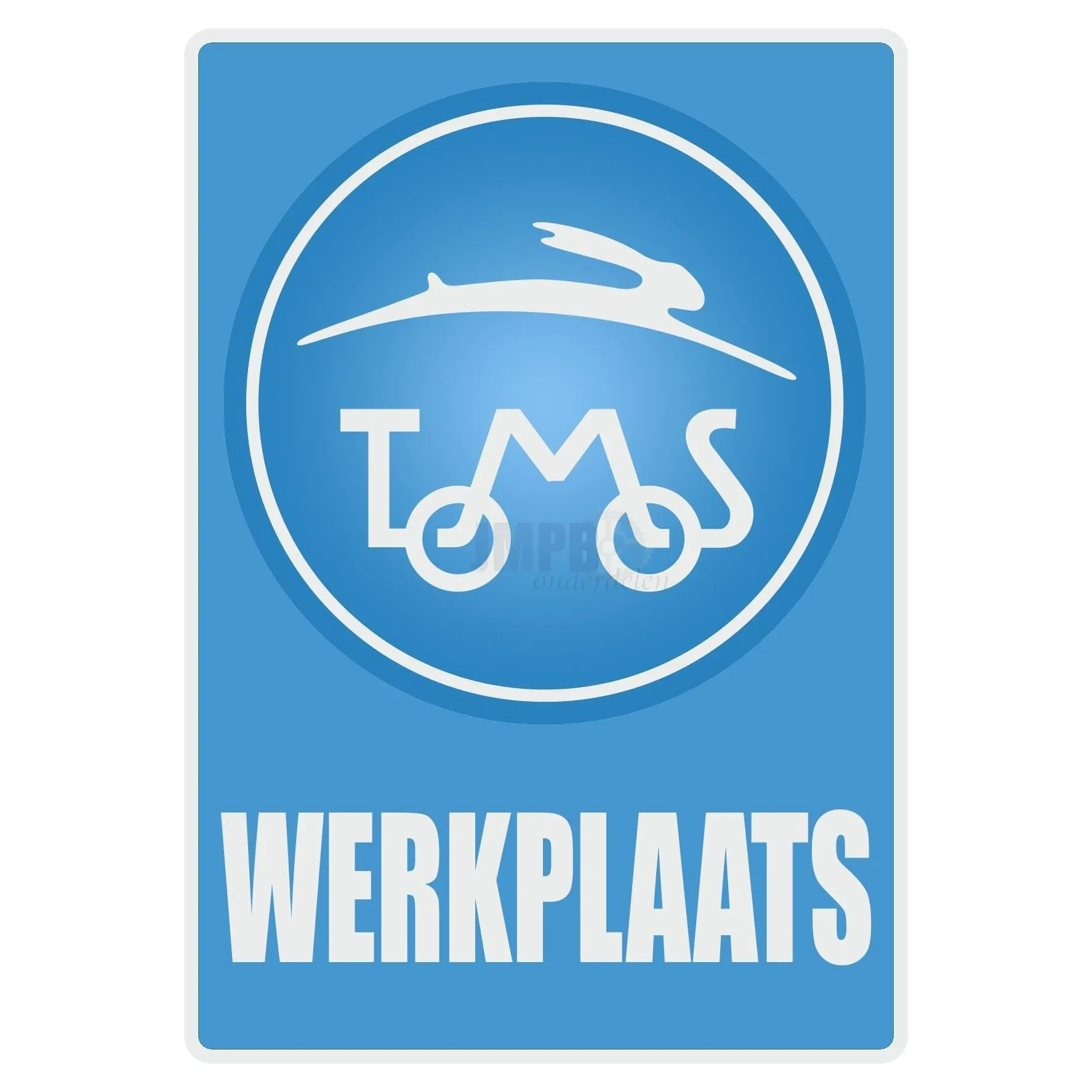 Werkplaatssticker Tomos Bromfiets
